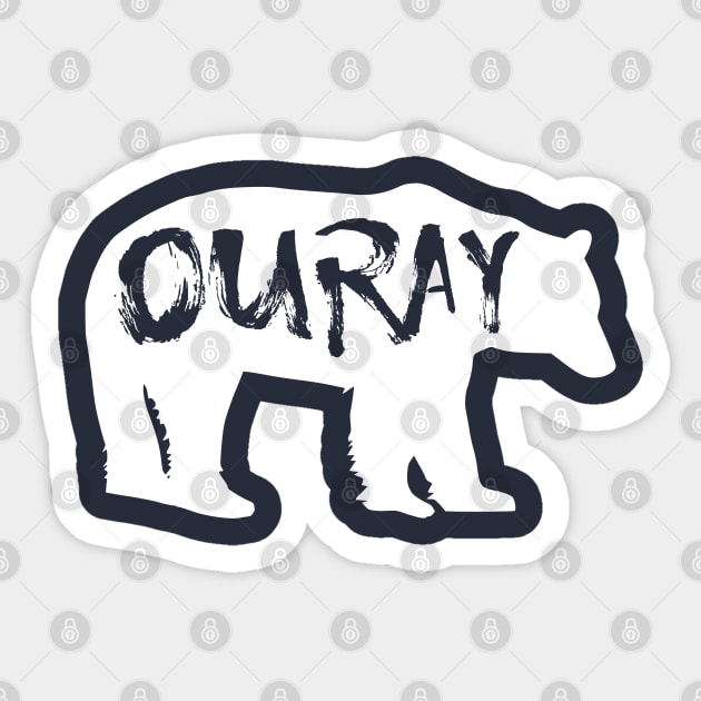 Ouray Bear Sticker by esskay1000